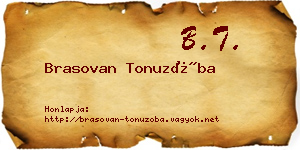 Brasovan Tonuzóba névjegykártya